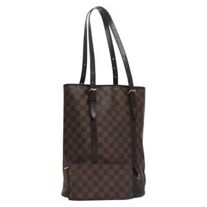 LOUIS VUITTON Damier Ebene Bucket GM Shoulder Bag Spo N42236